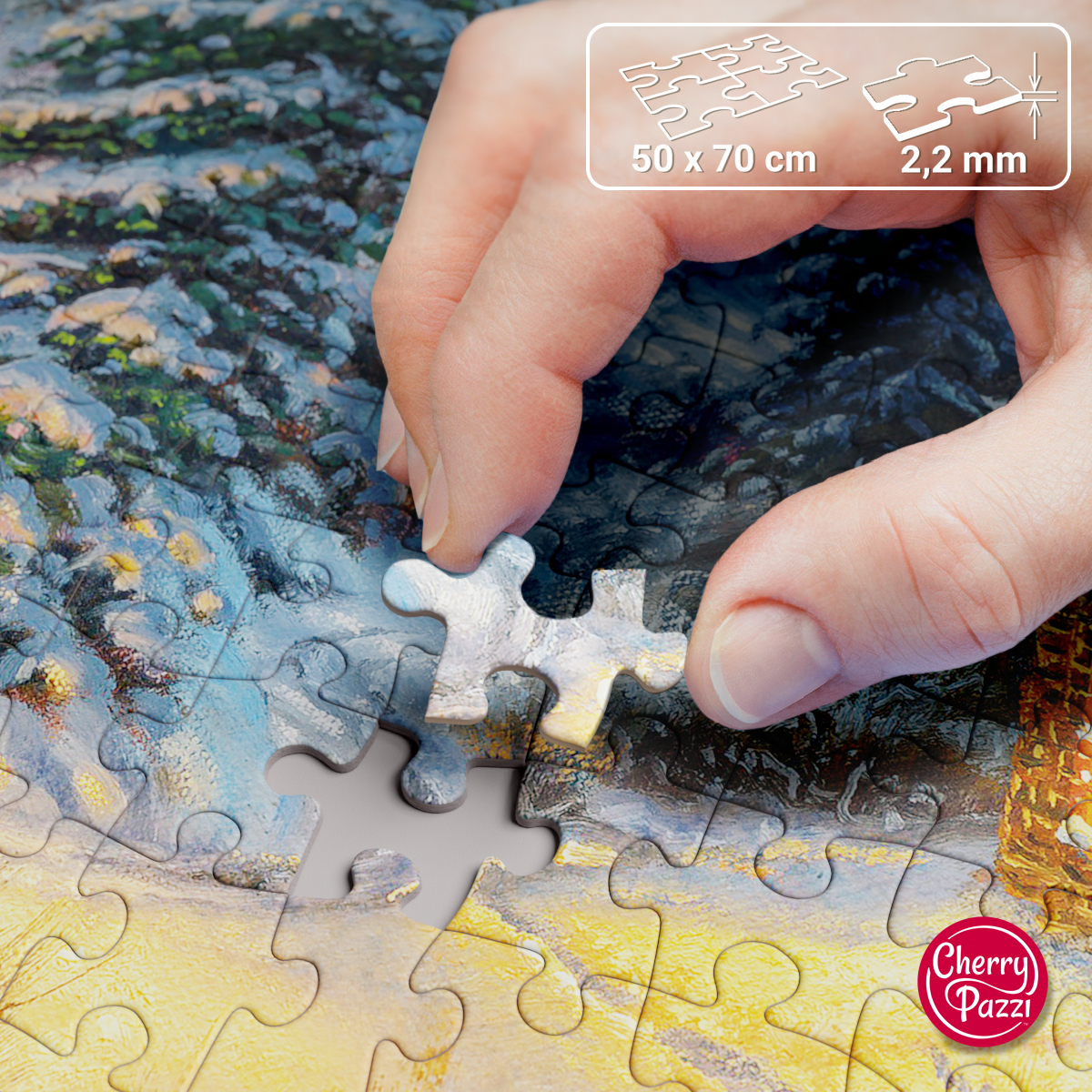 Puzzle Cherry Pazzi 1000d. Zasněžený kostelik