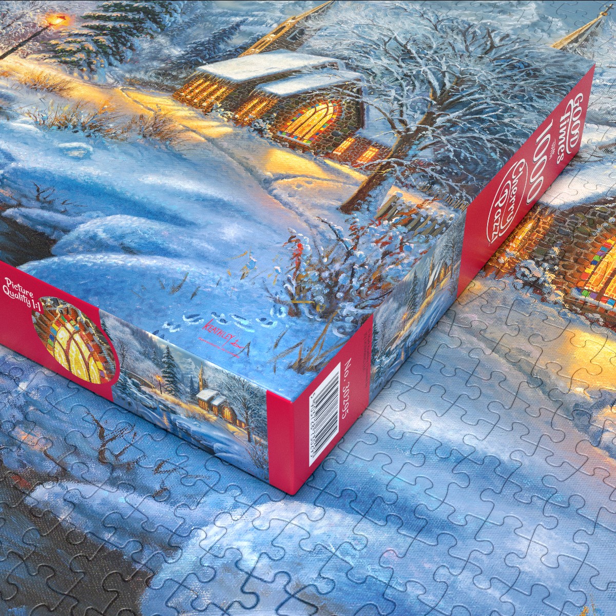 Puzzle Cherry Pazzi 1000d. Zasněžený kostelik