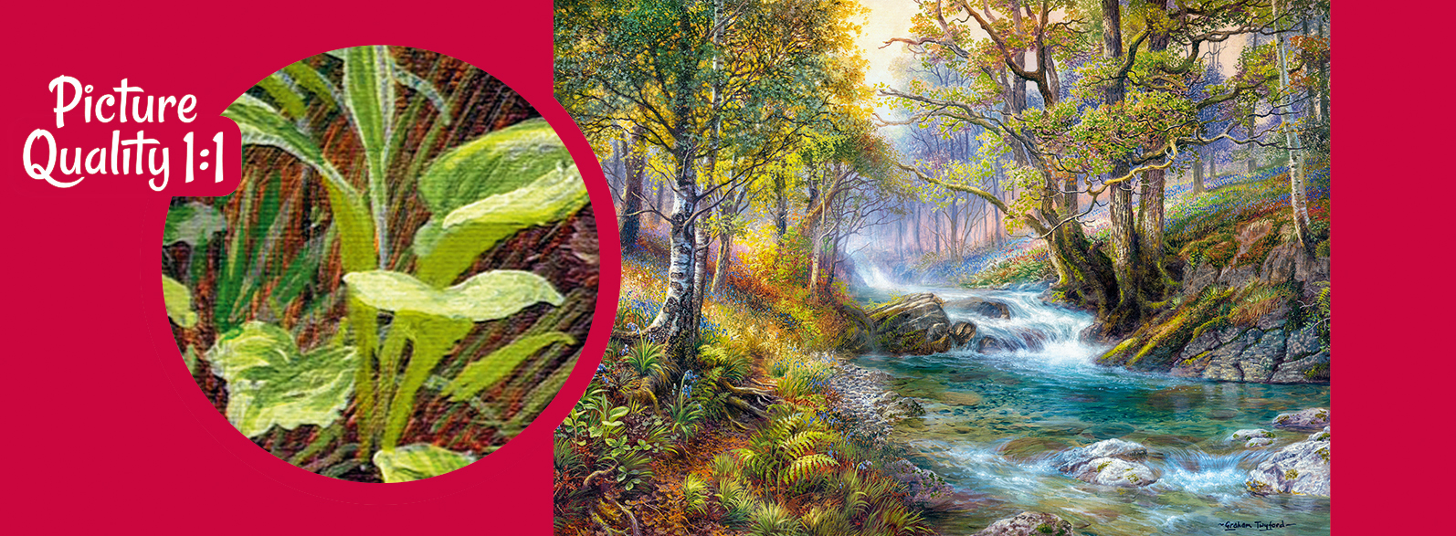 Puzzle Cherry Pazzi 1000d. Potok v lese