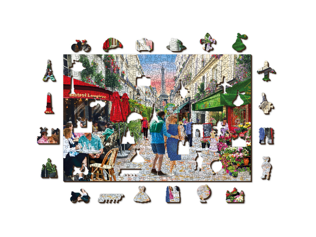 Dřevěné puzzle - Paříž L 505 dílků