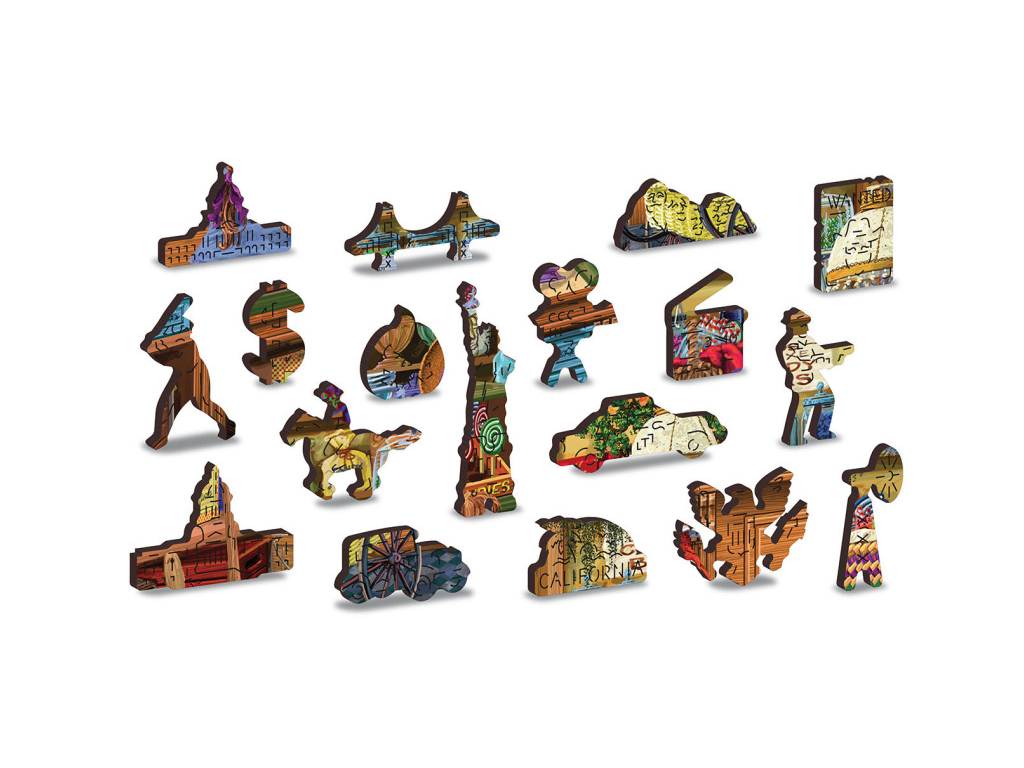 Dřevěné Puzzle Obchod M 254 x 182 mm
