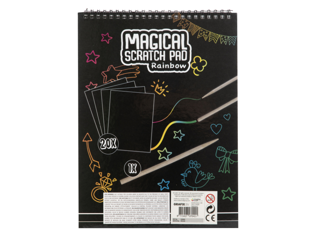 Škrabací blok - 20 listů - Rainbow