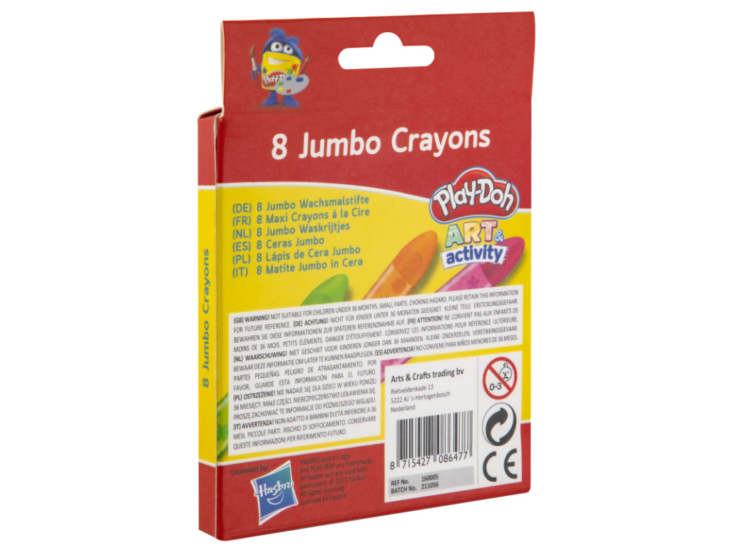 Voskovky Jumbo 8 ks, Play- Doh