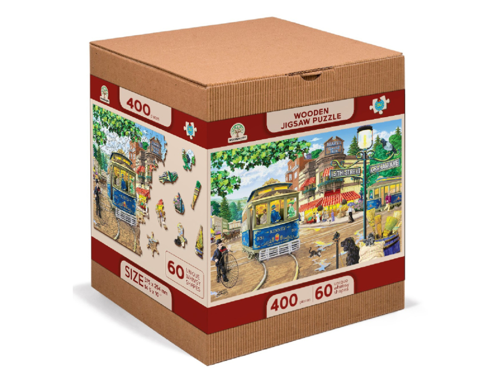 Dřevěné puzzle L, Viktorinská ulice, 400 dílků