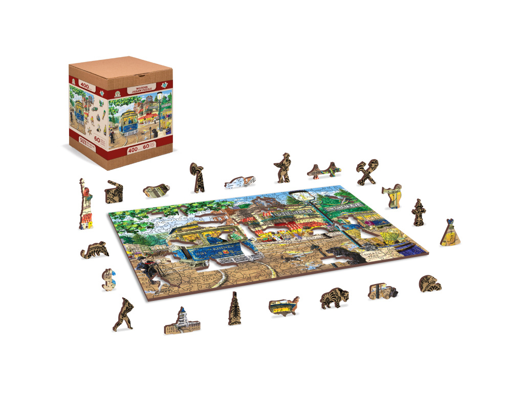 Dřevěné puzzle Viktoriánská ulice L 400 dílků