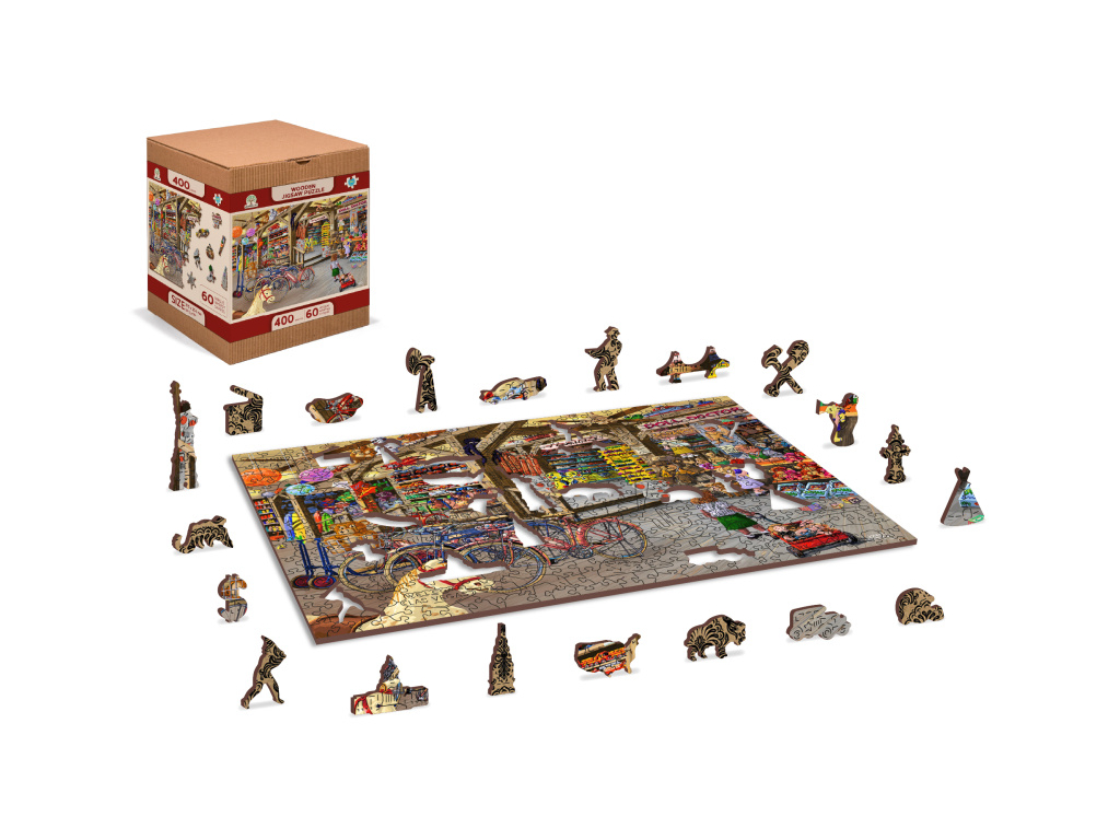 Dřevěné puzzle Hračkářství L 400 dílků