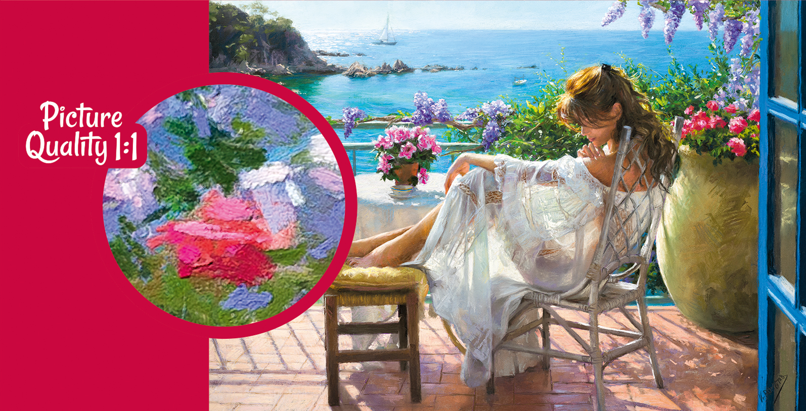 Puzzle 2000d. Cherry Pazzi, Beauty and Blue Sea