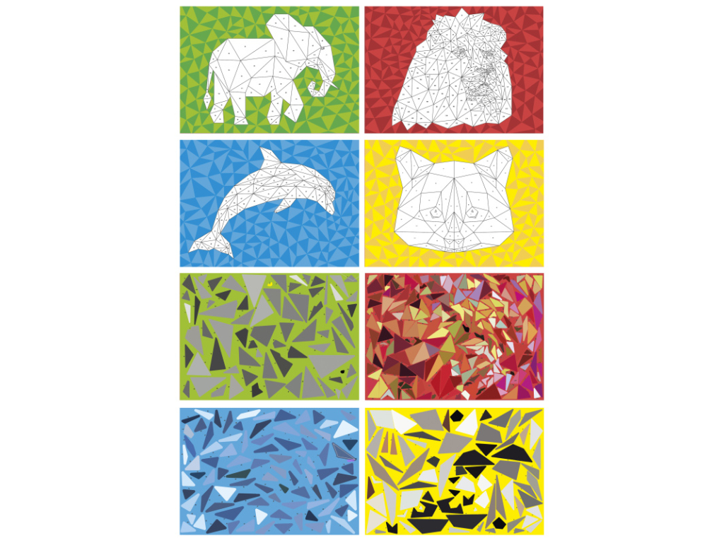 Papírová intarzie podle čísel, A4- lev