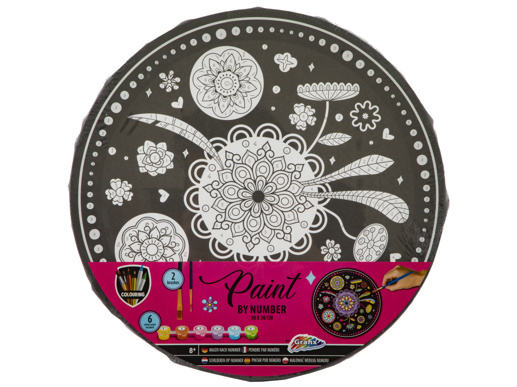 Malování podle čísel na plátno - Mandala
