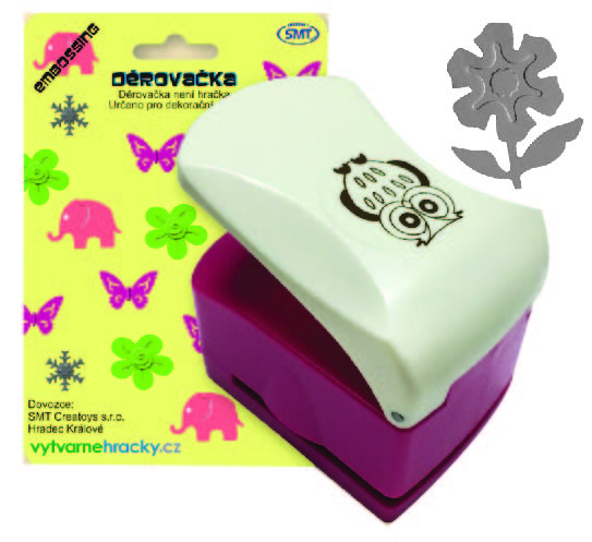 Děrovačka s embosing efektem - kytka