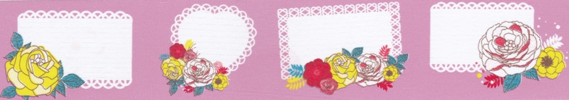Dekorační lepicí páska - WASHI páska růžová, jmenovky 10 m x 38 mm