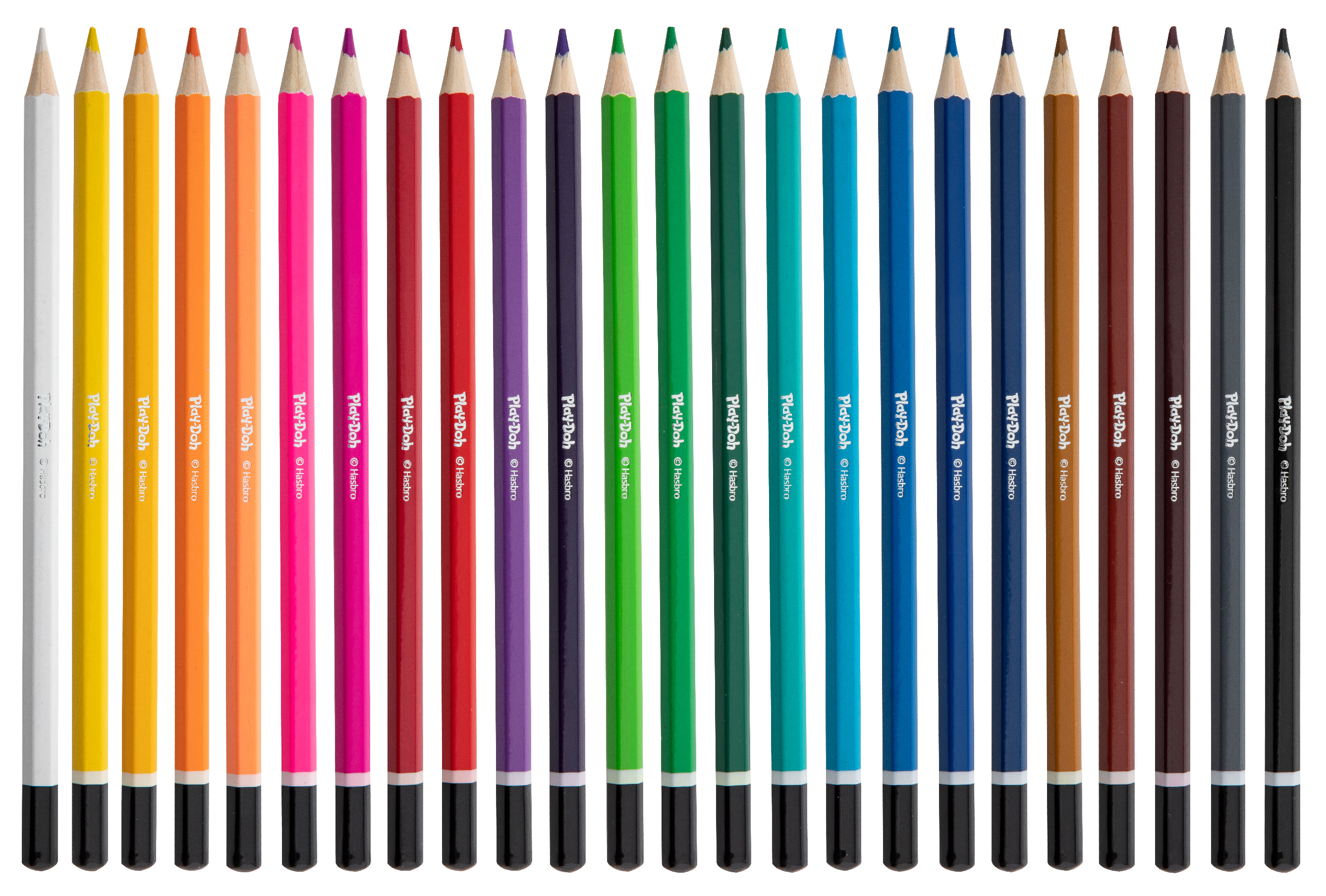 Barevné pastelky v kovovém boxu 24 ks, Play-Doh