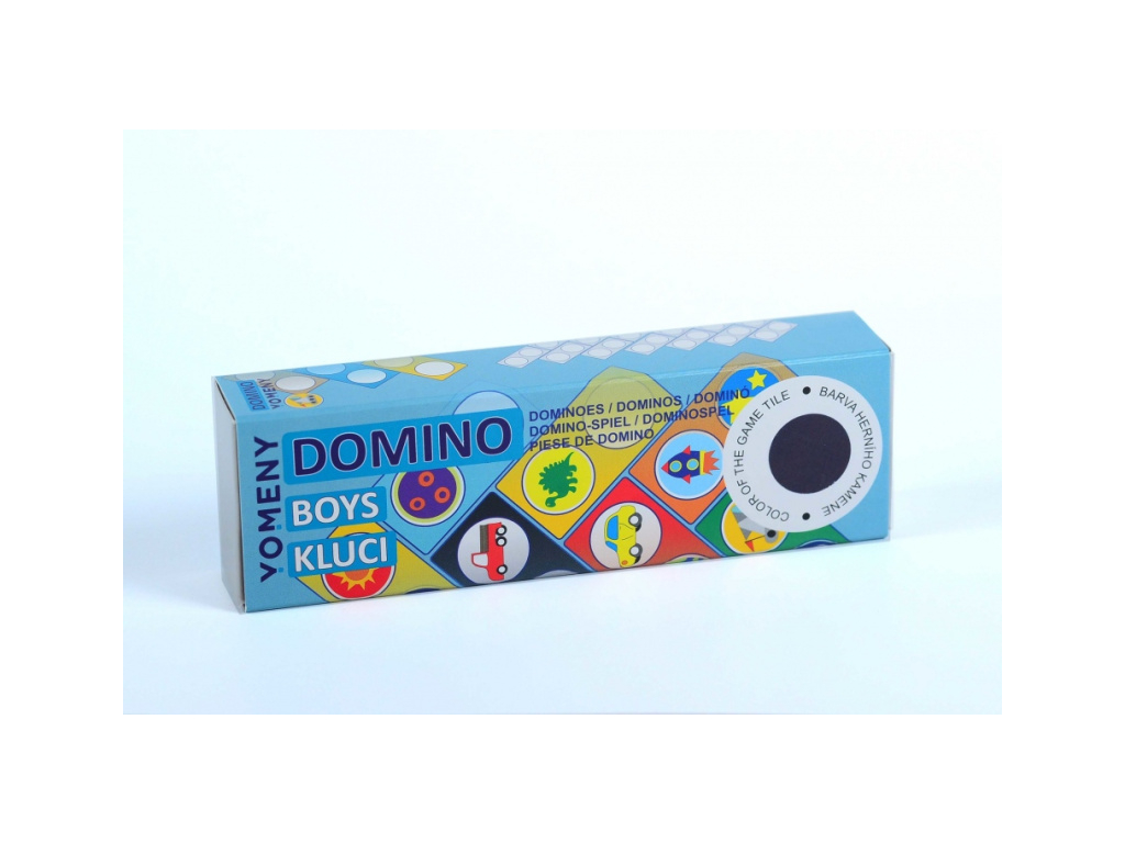 Domino- tm.modrá kámen, technika