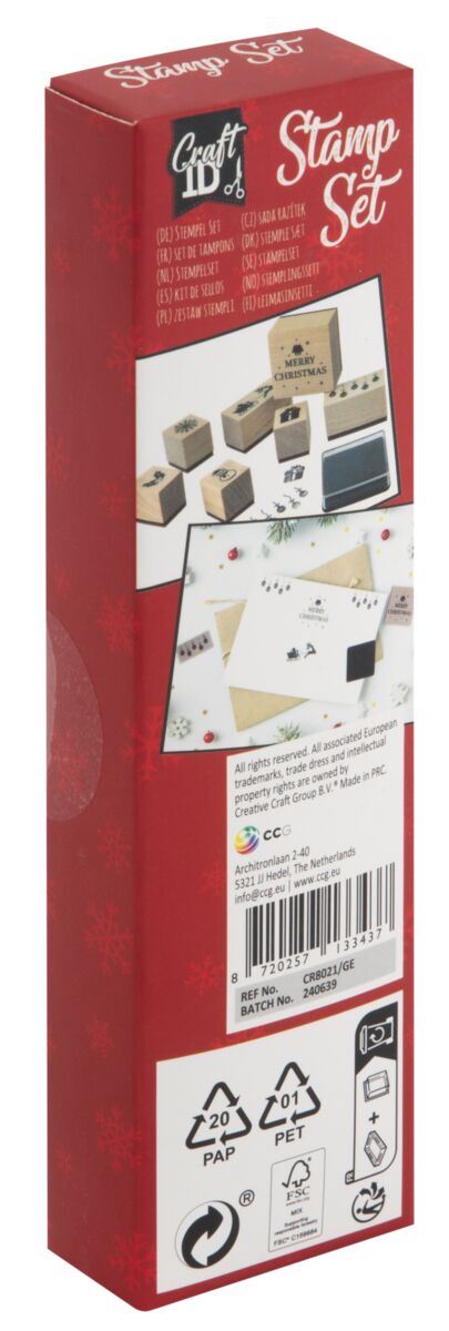 Dřevěná razítka - vánoční ,7 ks