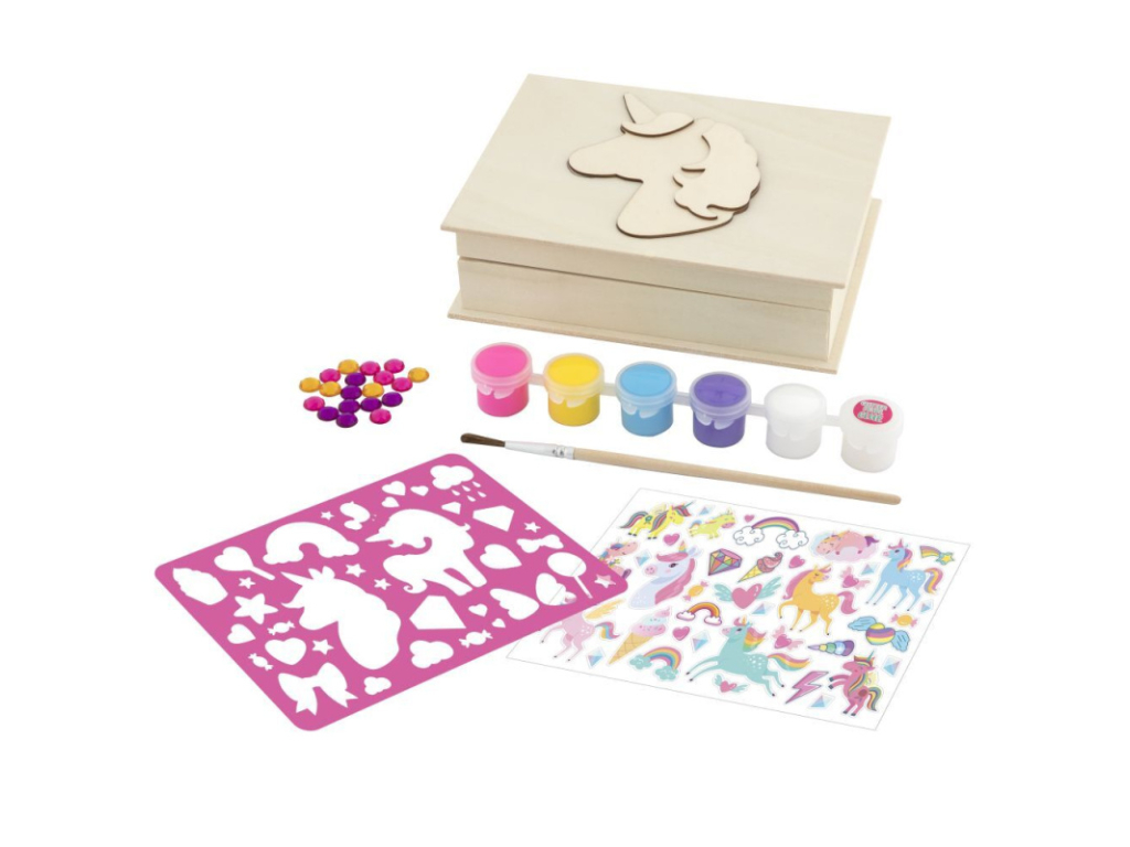 Dřevěná šperkovnice- Jednorožec