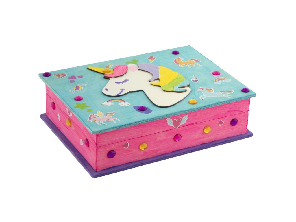 Dřevěná šperkovnice- Jednorožec