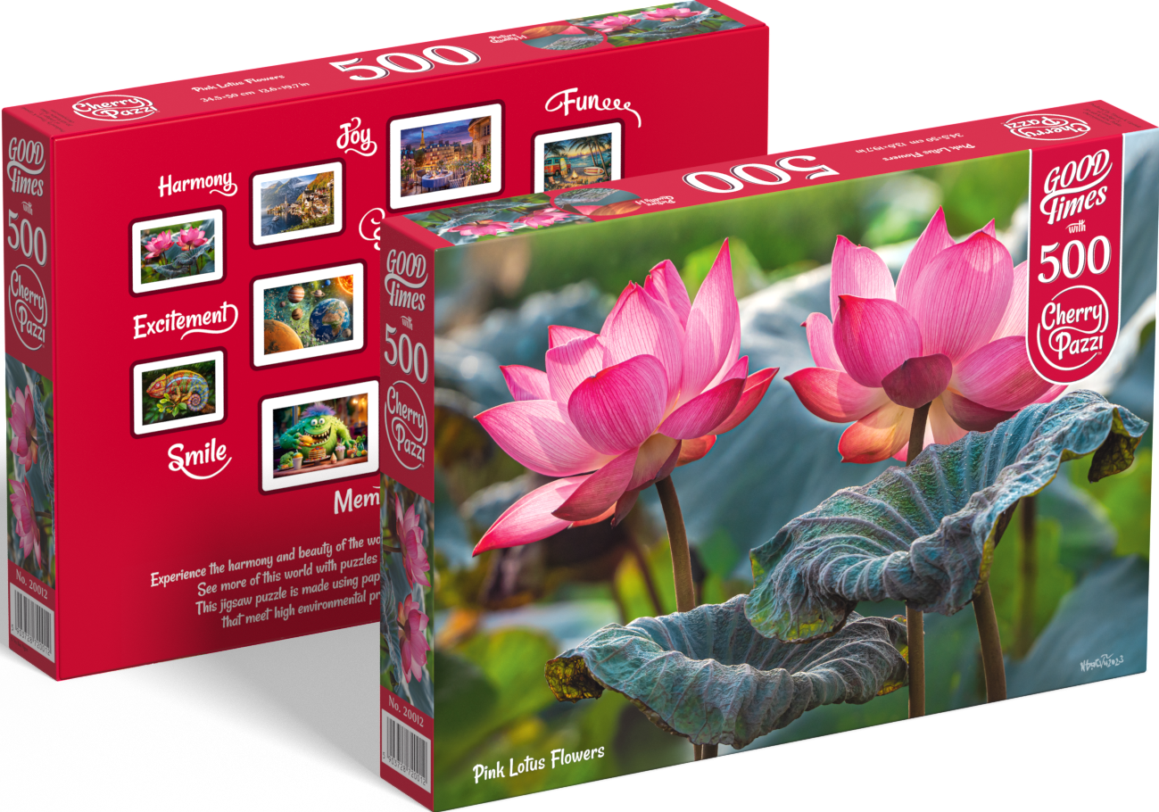 Puzzle 500d. Cherry Pazzi Růžový květ lotusu