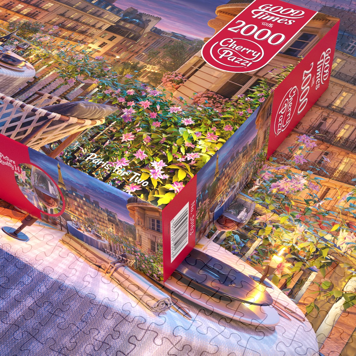 Puzzle 2000d. Cherry Pazzi, Paříž pro dva