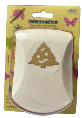 Děrovačka 32mm s embosing efektem - Strom