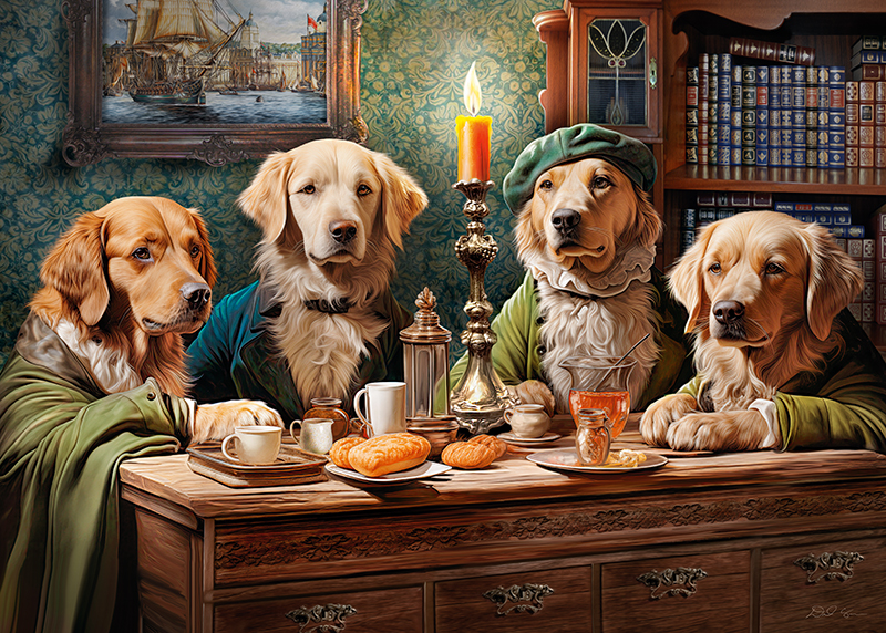 Puzzle Cherry Pazzi 1000d. Staří přátelé - pejsci