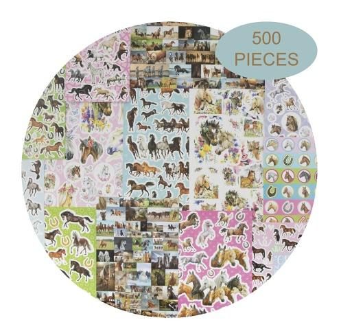 Mega sada samolepek - koně, 500 ks