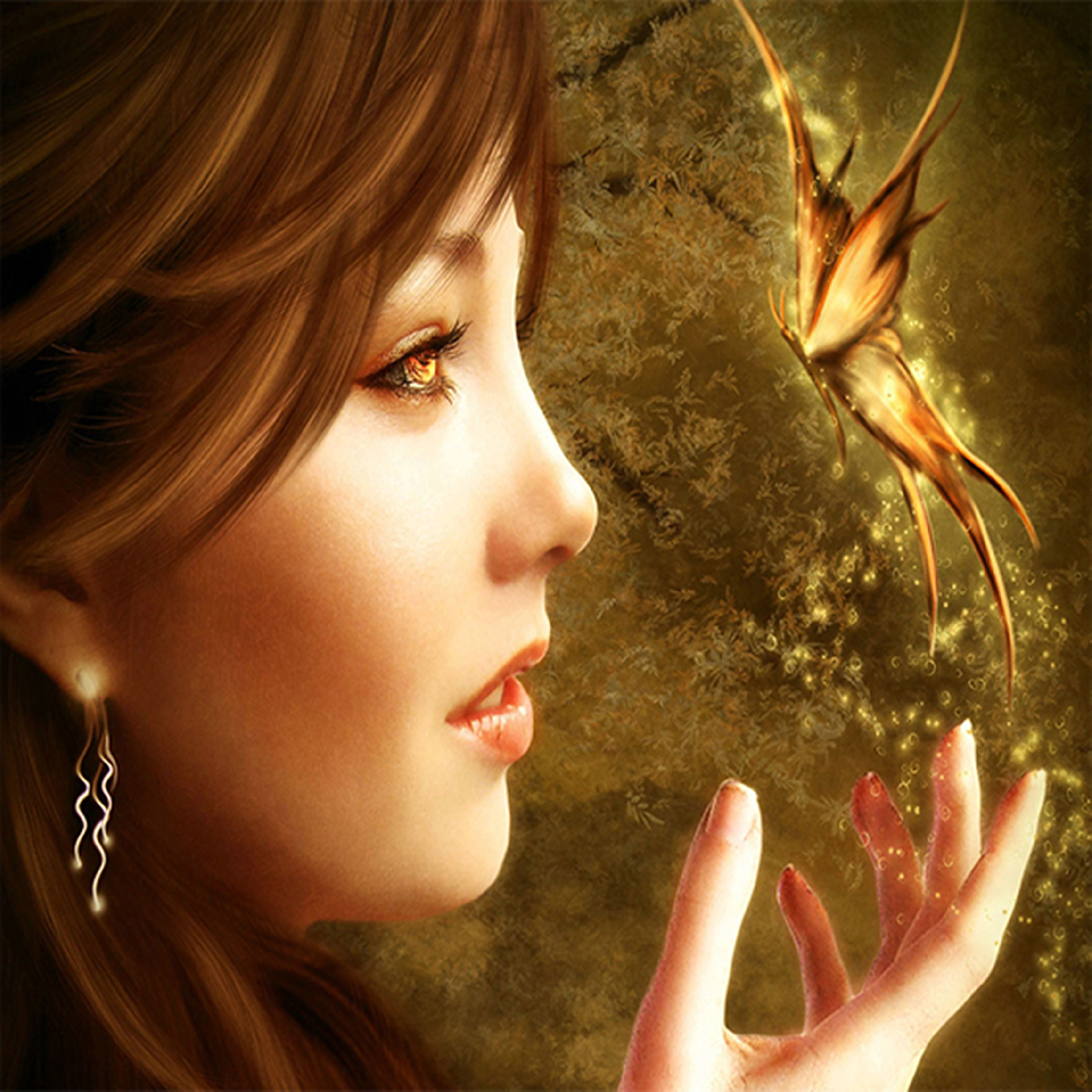 Diamantový obrázek - Motýlí princezna 30x40cm