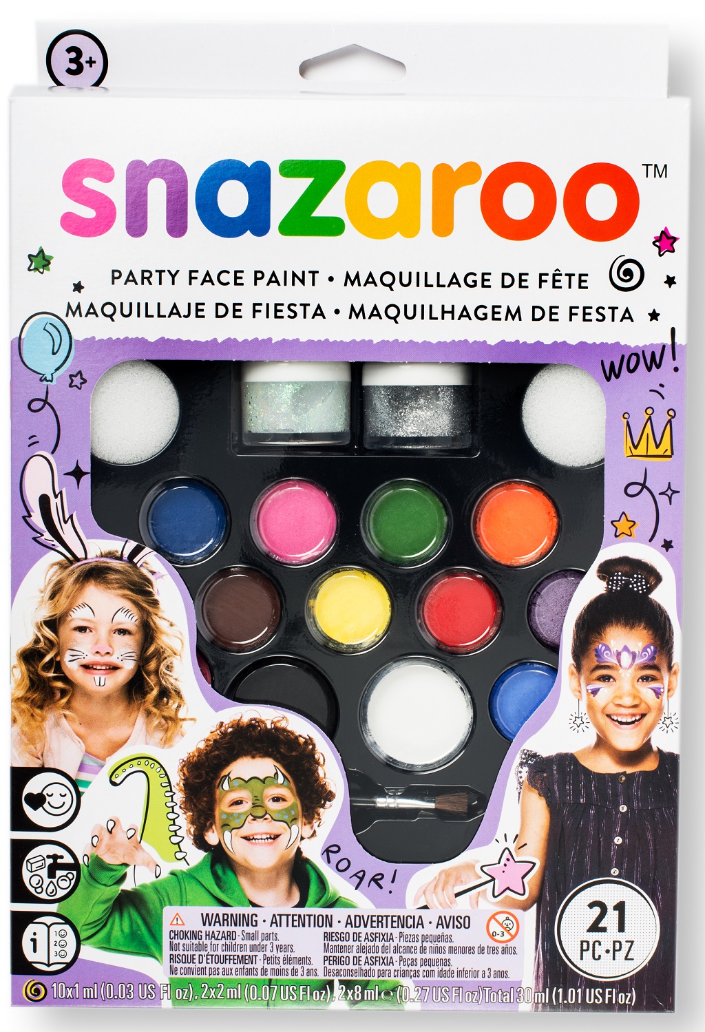 Obličejové barvy Snazaroo - Party pack