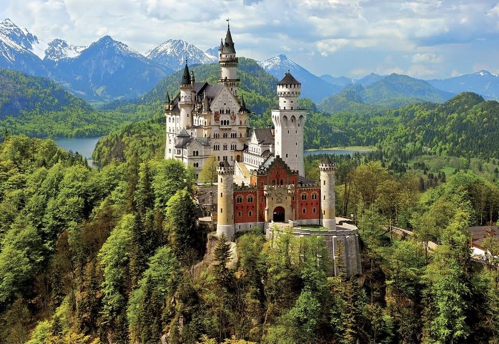 Diamantový obrázek - Neuschwanstein 30x40cm