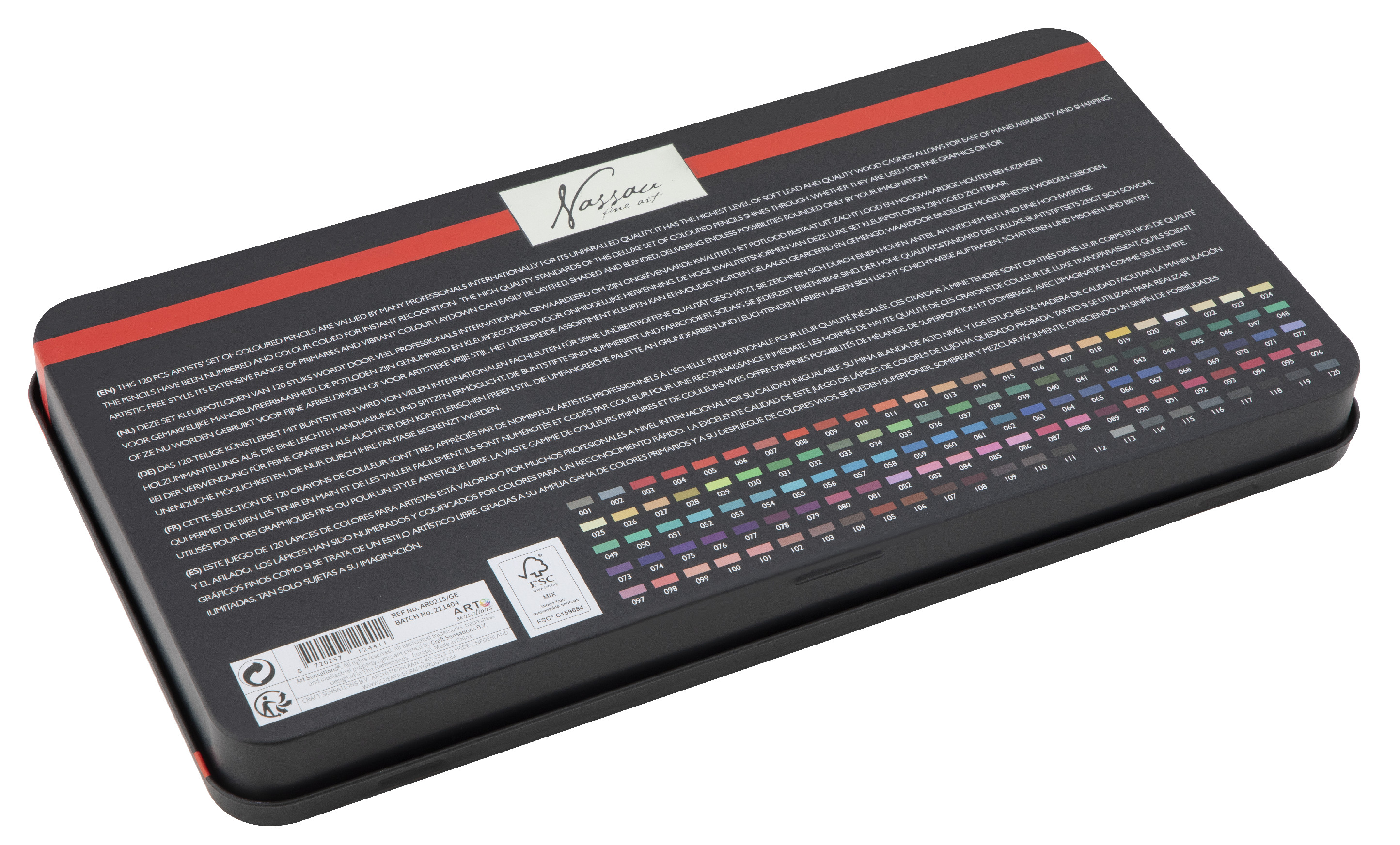 Sada barevných pastelek, 120ks