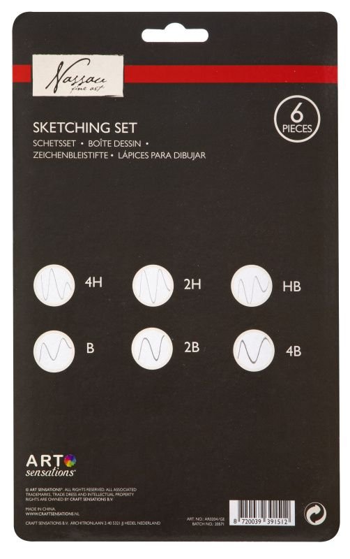 Skicovací tužky v plechovém obalu, 7ks