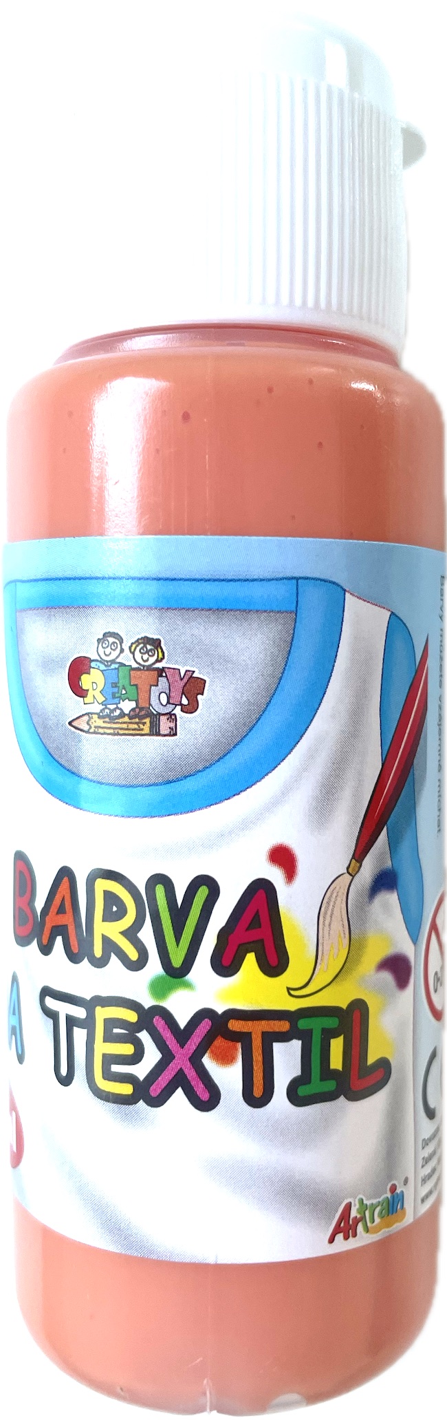 Barva na textil 60 ml - světle oranžová