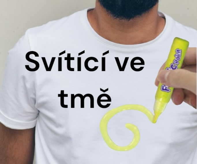 Barvy na textil - 6 ks x 7 ml svítící ve tmě