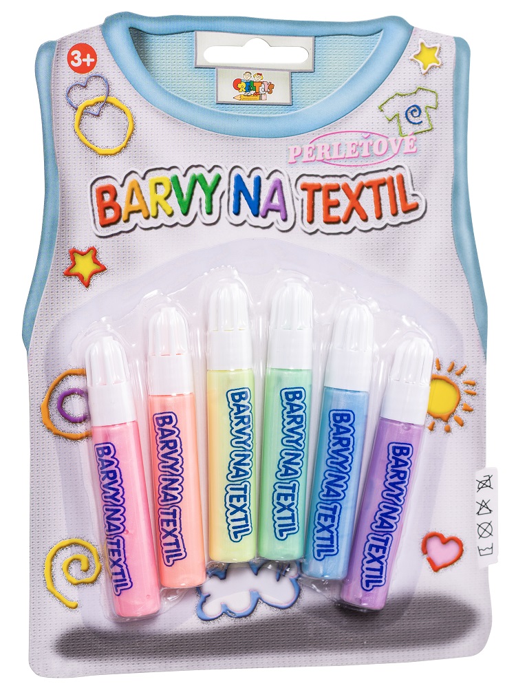 Perleťové barvy na textil - na blistru