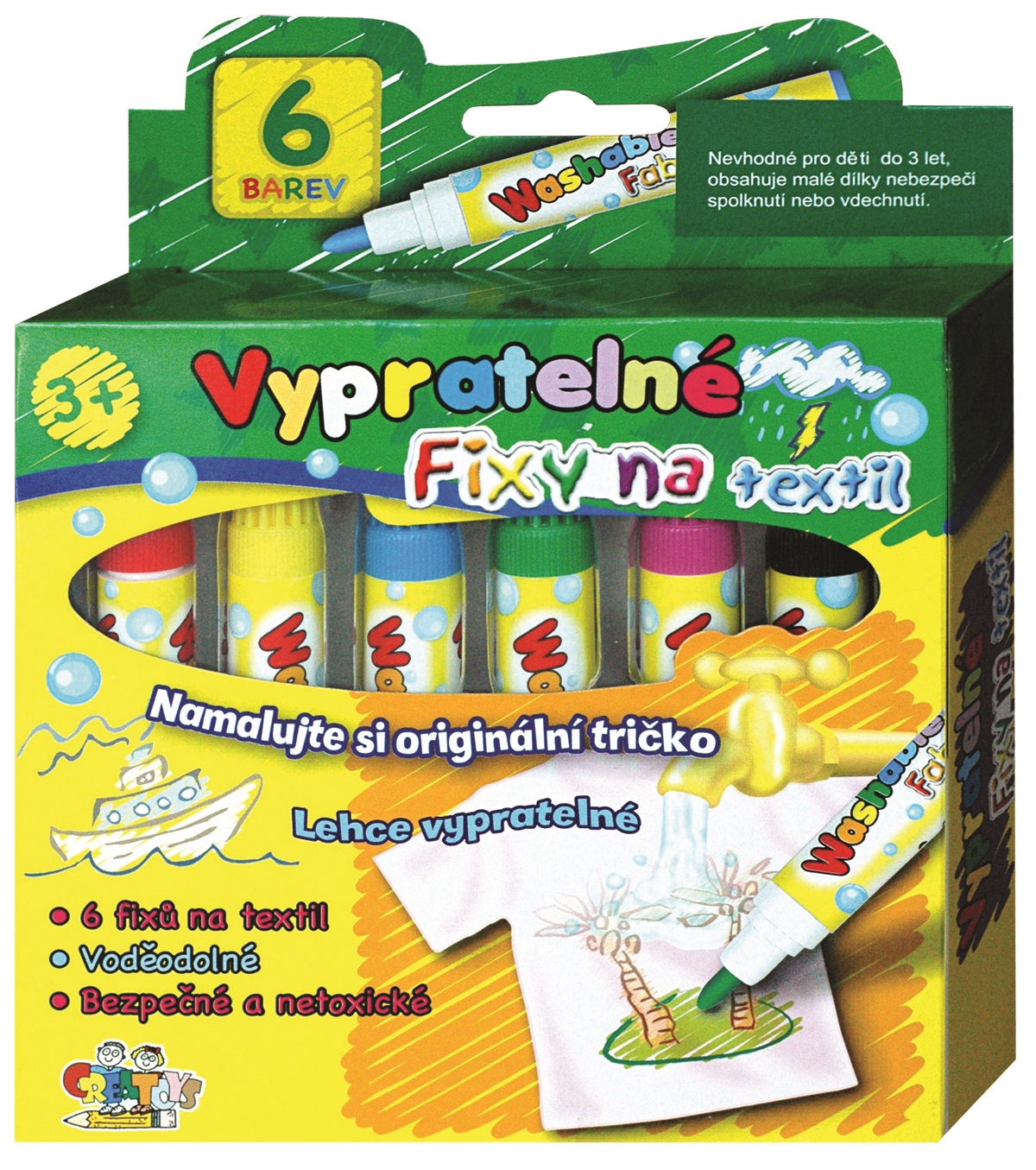 Fixy na textil vypratelné