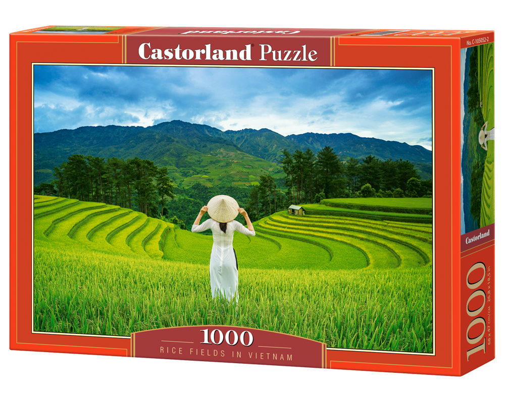 Puzzle Castorland 1000 dílků - Rýžová pole ve Vietnamu