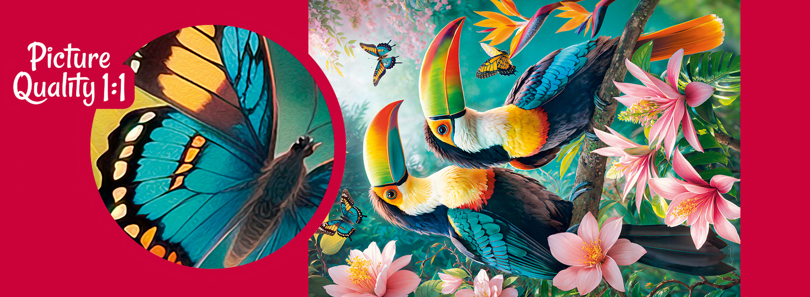 Puzzle 1000d. Cherry Pazzi, Tukani v ráji