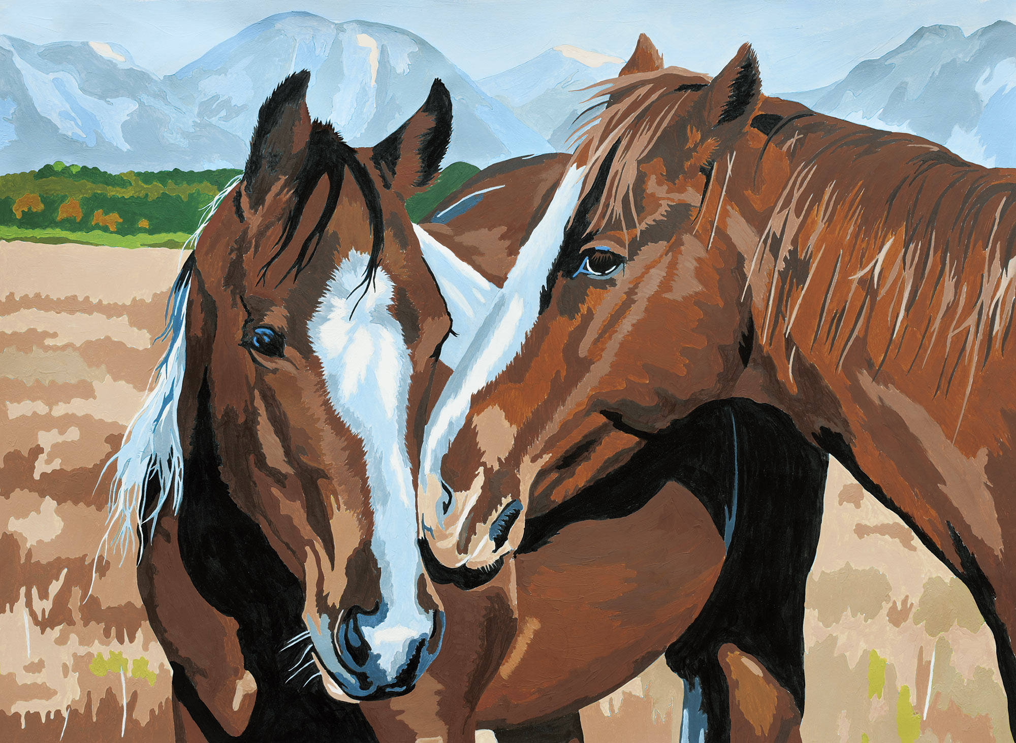 Malování velké Royal - Koňské přátelství