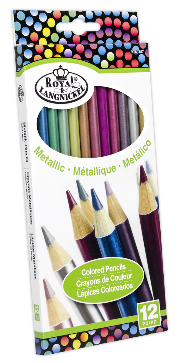 ROYAL and LANGNICKEL Metalické pastelky, 12 ks