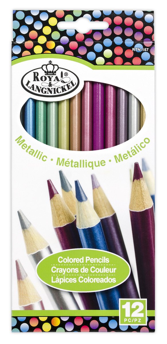 ROYAL and LANGNICKEL Metalické pastelky, 12 ks