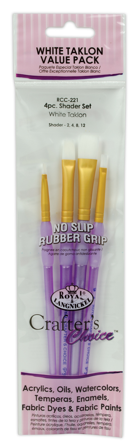 Malířské štětce 4 ks ,,White taklon" 2,4,8,12-