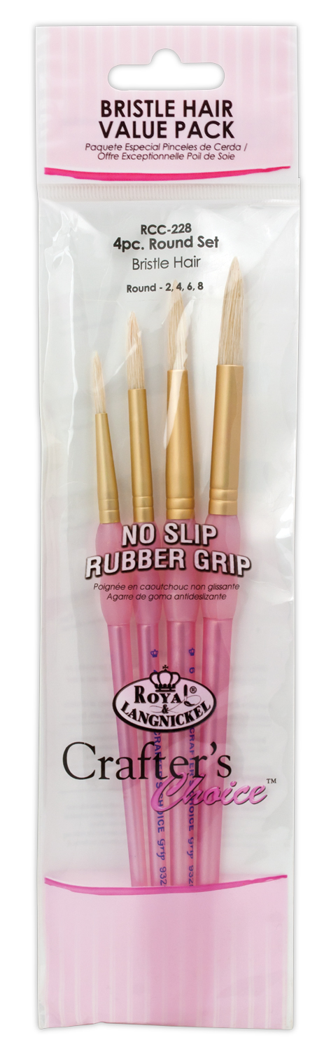 Malířské štětce 4 ks ,,Bristle Hair" vel. 2,4,6,8-