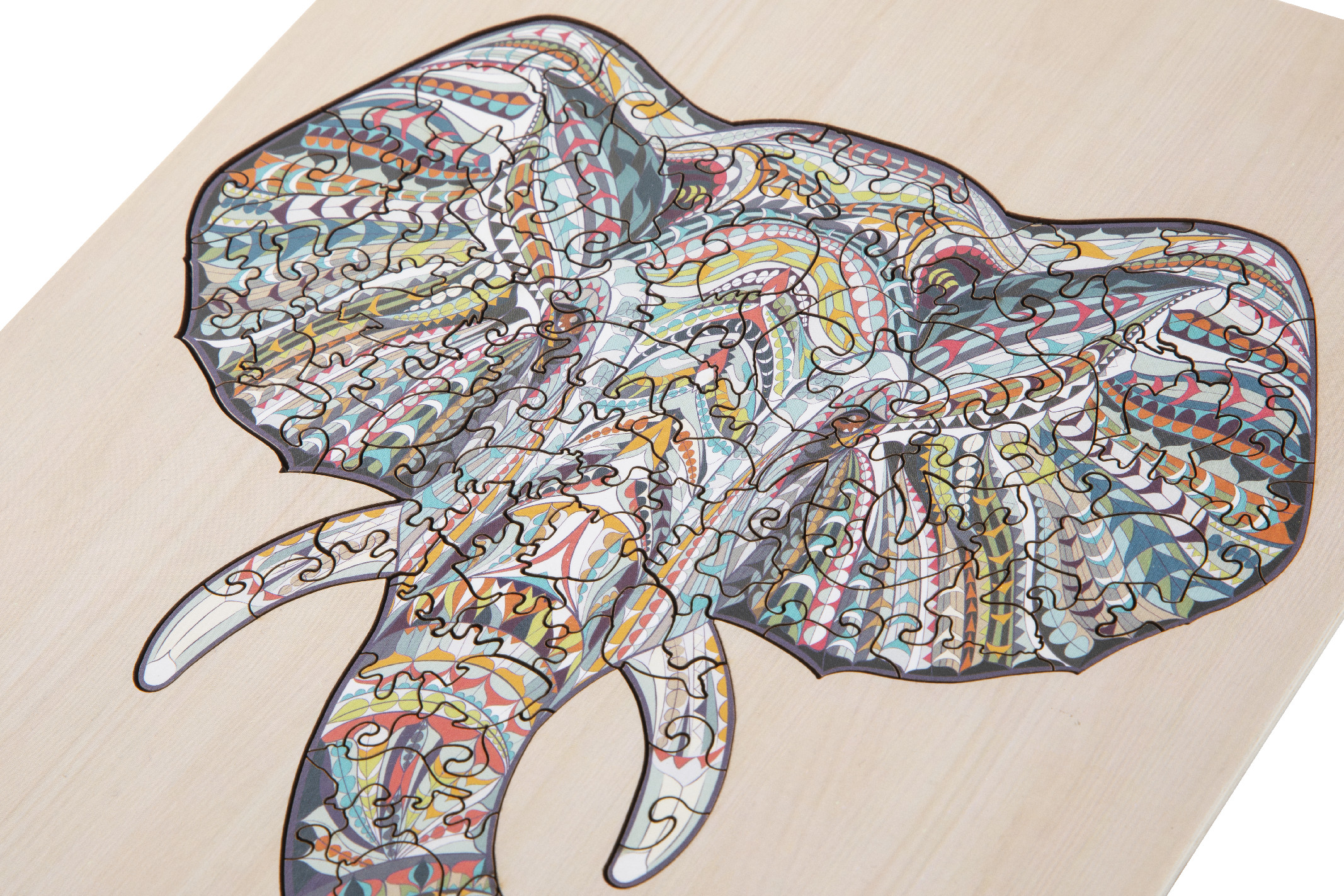 Dřevěné puzzle 129 dílků Slon