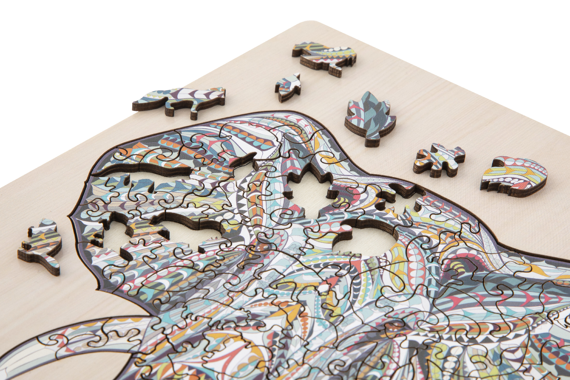 Dřevěné puzzle 129 dílků Slon