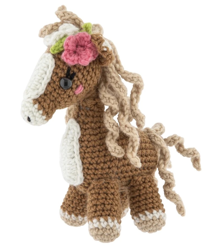 Háčkované hříbě, 14x4x16 cm