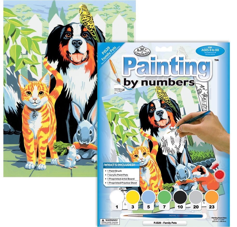 Malování podle čísel 22x30cm - Mazlíčci