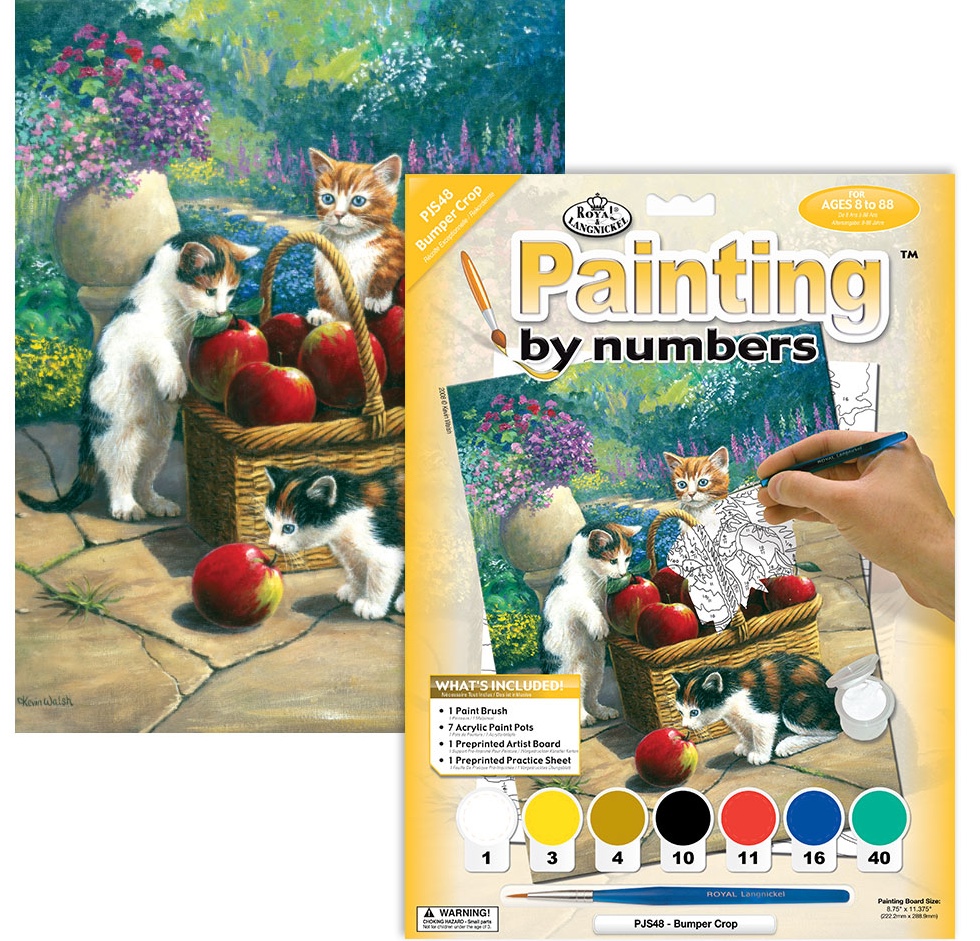 Malování podle čísel 22x30cm - Kočky