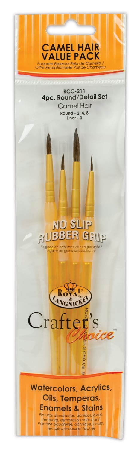 Malířské štětce 4 ks- ,, Synthetic Camel Hair" č.0,2,4,8