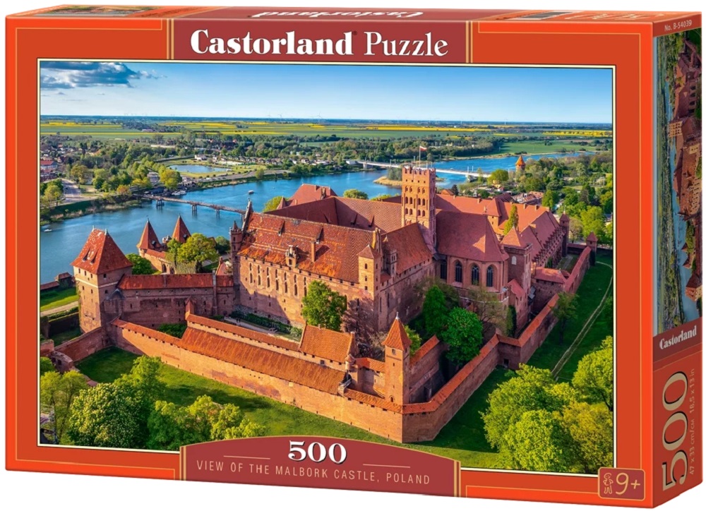 Puzzle Castor 500 dílků - Výhled na hrad Malbork, Polsko
