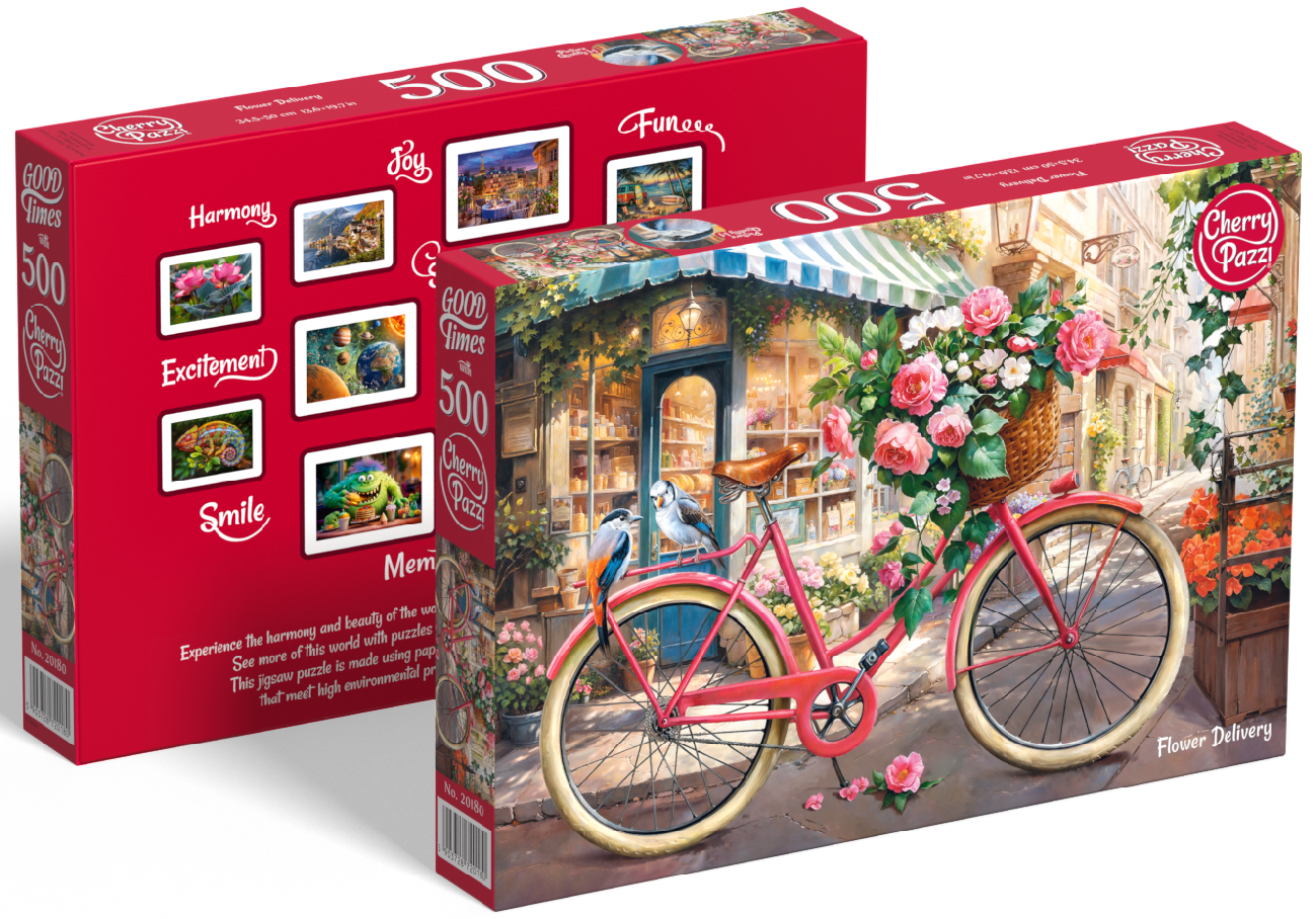 Puzzle 500d. Cherry Pazzi, Rozvoz květin - růžové kolo