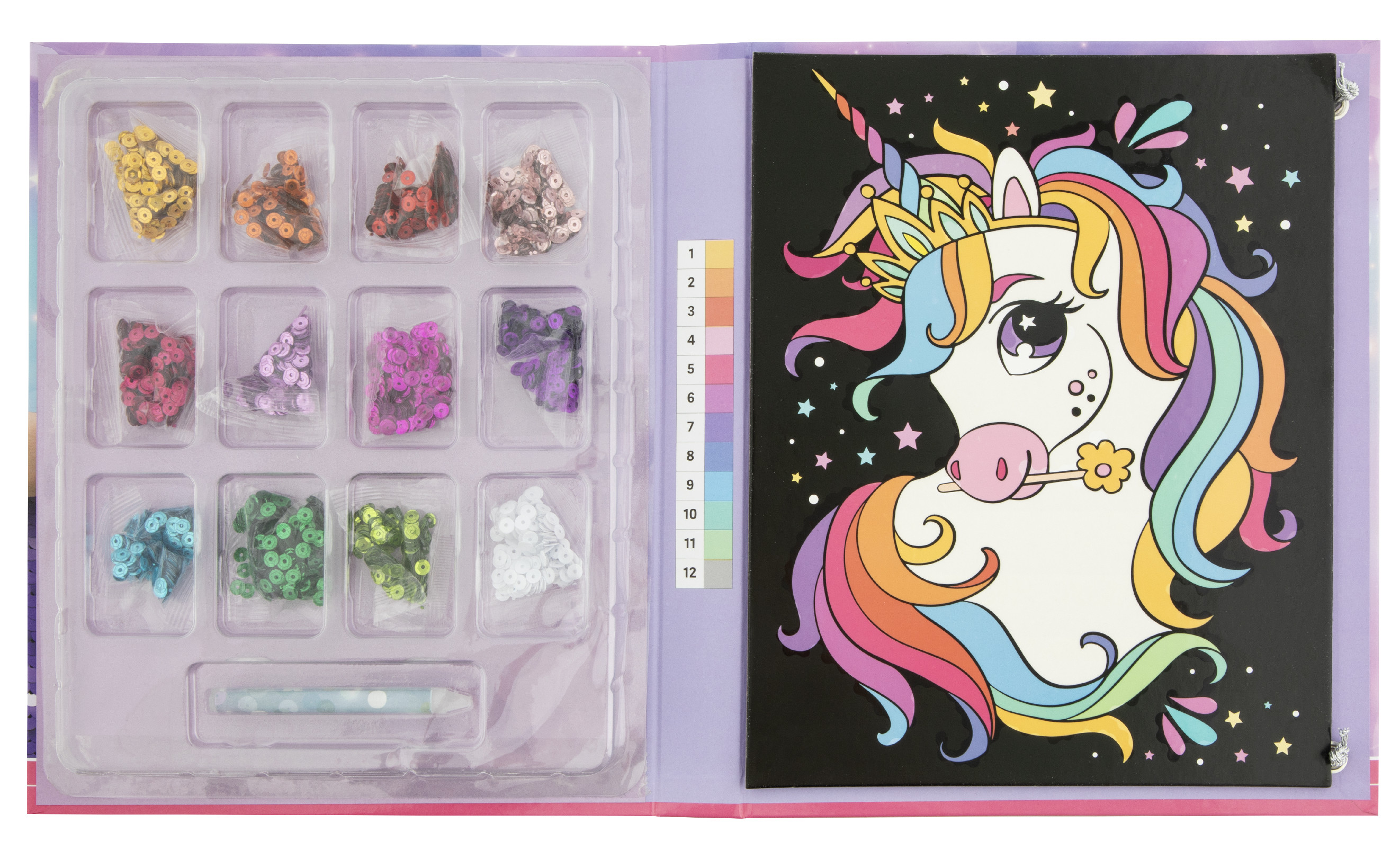 Flitrový obrázek - Jednorožec